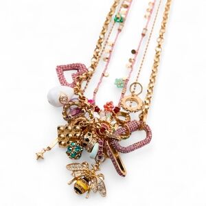 ZARA Pack of Beaded Charm Glitter Necklaces